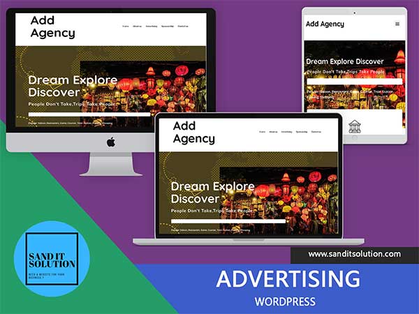Advertisement Agency WordPress Project Designed, developed, and maintained by Sand IT Solution